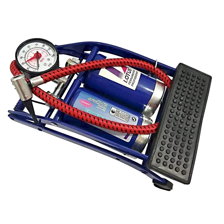 BOMBA DE AR ALTA PRESSAO CIL DUPLO C/ MAN 10 (PEDAL) – BA10